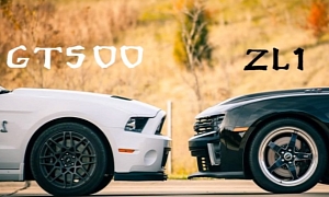 2014 Shelby Mustang GT500 Street Races Camaro ZL1
