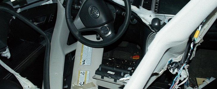 Totaled Toyota Venza interior