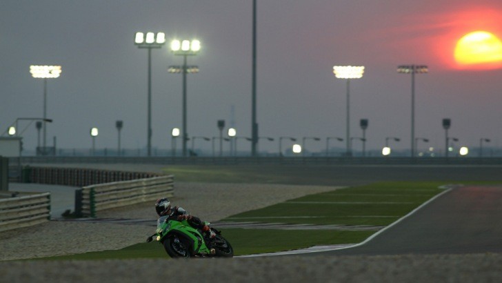 Evening at the Losail Circuit in Qatar