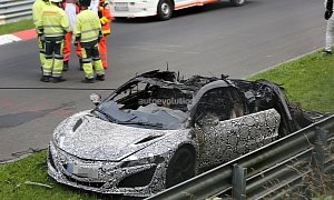2015 Acura / Honda NSX Prototype Burns to a Crisp on Nurburgring