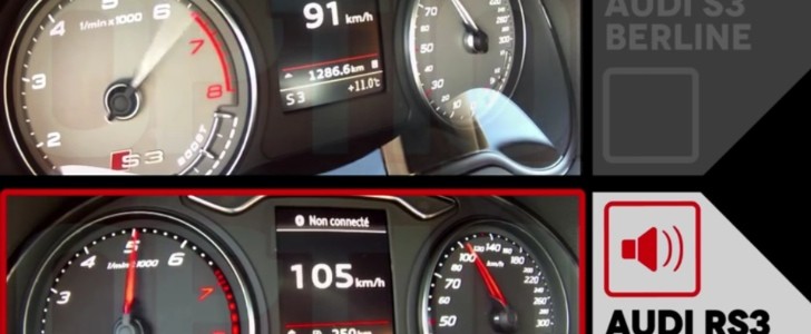 2015 Audi RS3 vs. S3 Sedan Acceleration Test Is Relatively Close