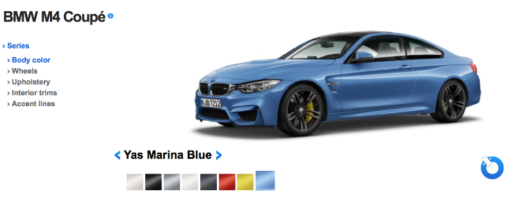 BMW M4 in Yas Marina Blue