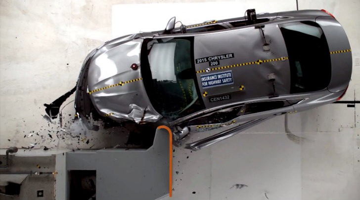 2015 Chrysler 200 IIHS small overlap crash test