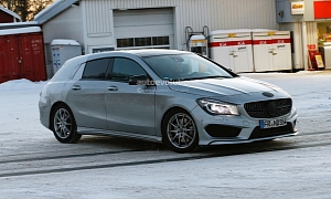 2015 CLA Shooting Brake X117 Spied From up Close in Lapland
