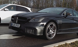 2015 CLS 63 AMG Facelift Caught on Video in Germany