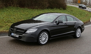 2015 CLS C218 Facelift Spied With Minimal Camouflage