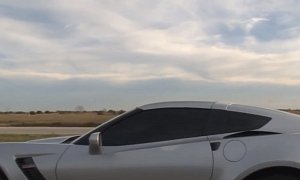 2015 Corvette Z06 Races 2015 Dodge Challenger Hellcat in Texas