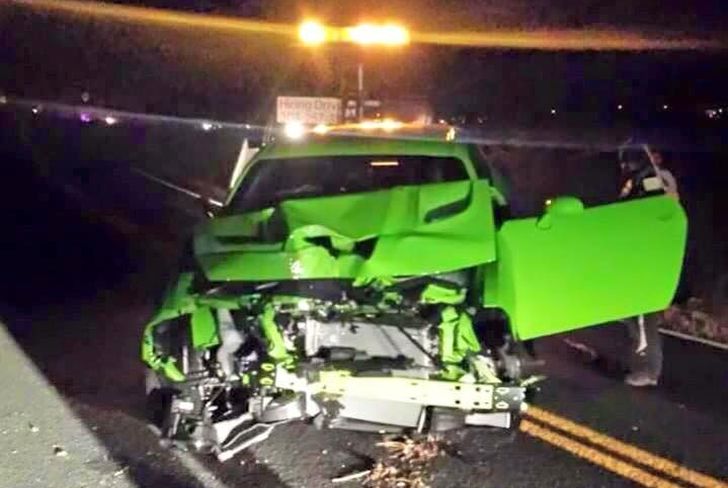 2015 Dodge Challenger SRT Hellcat crash in Colorado