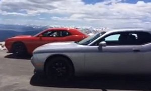 2015 Dodge Challenger SRT Hellcat vs 2015 Challenger SRT Rev Battle