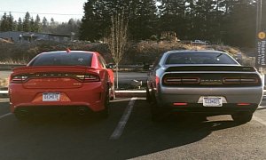 2015 Dodge Challenger SRT Hellcat and 2015 Dodge Charger SRT Hellcat Going Back-to-Back