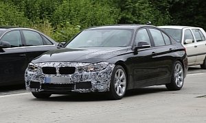 2015 Facelift BMW 3 Series Sedan and Touring Spied Testing Together