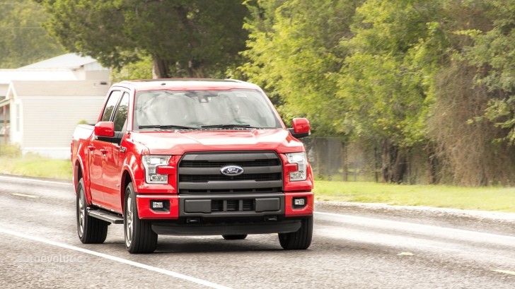 2015 Ford F-150 on the road