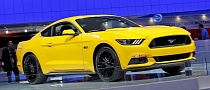 2015 Ford Mustang GT Gets Triple Yellow Suit On, Joins Detroit Floor <span>· Live Photos</span>