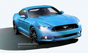 2015 Ford Mustang in Grabber Blue and Gotta Have It Green