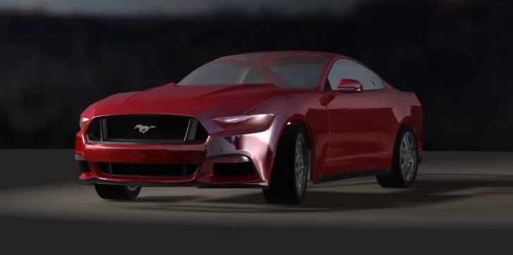 2015 Mustang 3D rendering