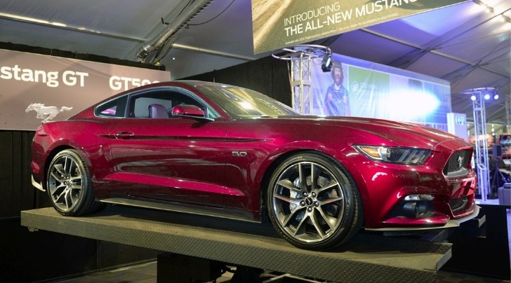 2015 Mustang rendering in Ruby Red