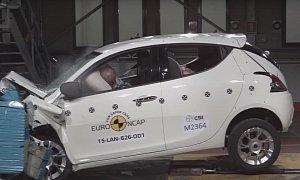 2015 Lancia Ypsilon Catches Fire During Euro NCAP Crash Test, Gets Two-Star Rating
