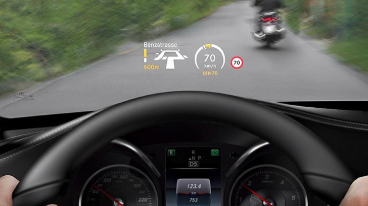 HUD System on 2015 Mercedes-Benz C-Class W205 