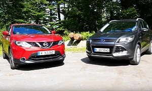 2015 Nissan Qashqai vs Ford Kuga Comparison Test Reveals SUV-Crossover Differences