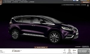 2015 Renault Espace Configurator Launched: Prices Start at €34,200 in France