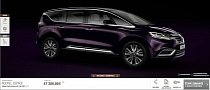 2015 Renault Espace Configurator Launched: Prices Start at €34,200 in France
