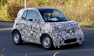 2015 smart fortwo in Production Trim Spied in Germany