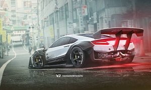 2016 Acura NSX Time Attack Monster Rendering Begs For a Non-Hybrid NSX