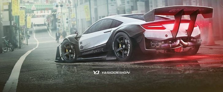 2016 Acura NSX Time Attack Monster Rendering
