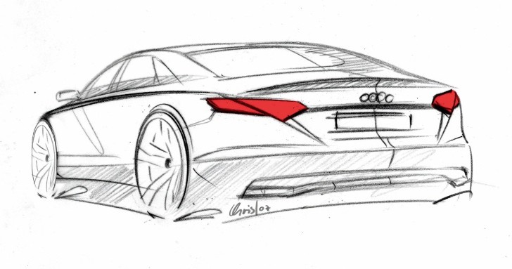 Audi A8 official sketch