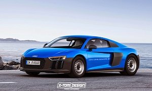 2016 Audi R8 Imagined as Budget Supercar with Steel Wheels