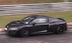 2016 Audi R8 V10 Spied Again, This Time With Less Camo <span>· Video</span>