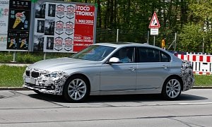 2016 BMW 3 Series Facelift Long Wheelbase Model Spied Before Entering Production