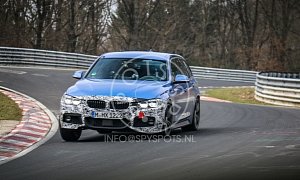 2016 BMW 3 Series Touring Facelift Caught Nurburgring Testing
