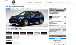 2016 BMW X1 Configurator Goes Online, Prices Start at $35,795