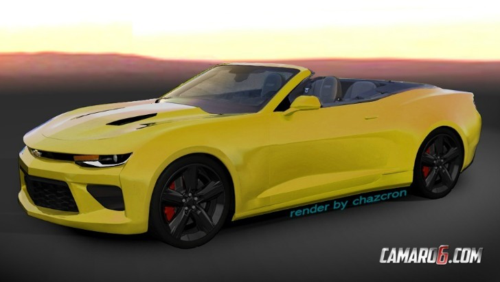 2016 Camaro convertible rendering by chazcron