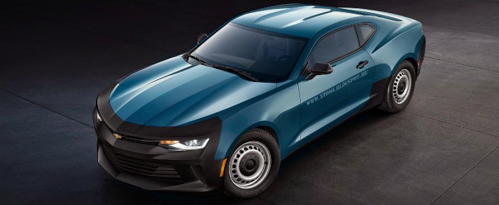 2016 Chevrolet Camaro Imagined With Base Spec Plastic Bumpers and Steelies