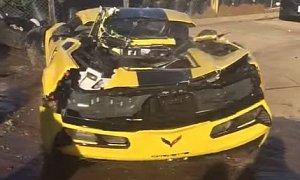 Updated: 2016 Corvette ZO6 C7.R Gets Wrecked in Texas, Looks like Shredder Pain