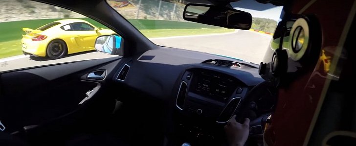2016 Ford Focus RS Chases Porsche Cayman GT4
