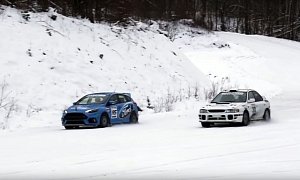 2016 Ford Focus RS Pitted Against Rally-Grade Subaru Impreza STI in the Snow