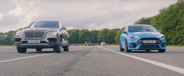 2016 Ford Focus RS vs. Bentley Bentayga Drag Race