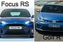 2016 Ford Focus RS vs Golf R and Audi RS3 - Hyper Hatch Photo Comparison