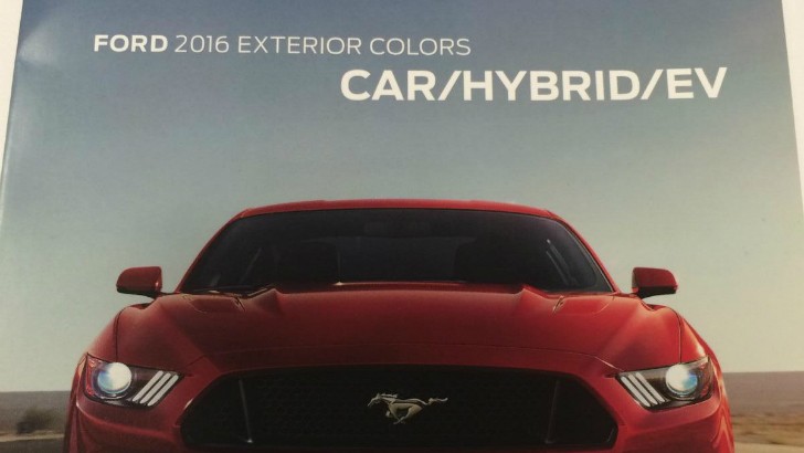 2016 Ford Mustang colors brochure