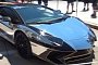 2016 Lamborghini Aventador SV Gets Chrome/Gold Wrap for Tron Theme