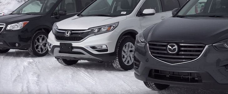 2016 Mazda CX-5 Does AWD Tests Against Honda CR-V and Subaru Forester in Snow