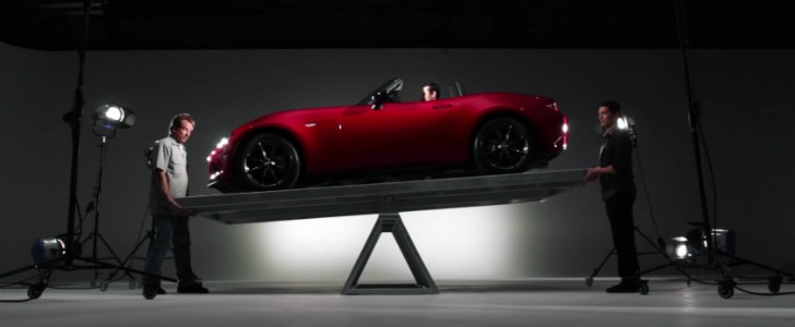 2016 Mazda MX-5 Miata Takes on a Giant Aluminum Balance Beam