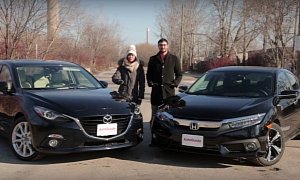 2016 Mazda3 vs 2016 Honda Civic: Who Will Win the War of the Compacts?