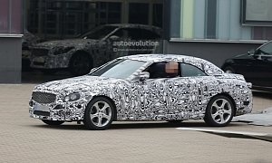 All-New Mercedes-Benz C-Class Cabriolet (A205) Spied Leaving Test Workshop