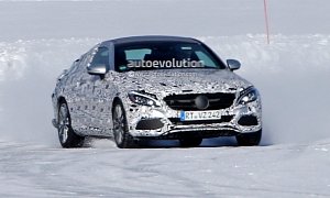 2016 Mercedes-Benz C-Class Coupe Spied Playing the Snow