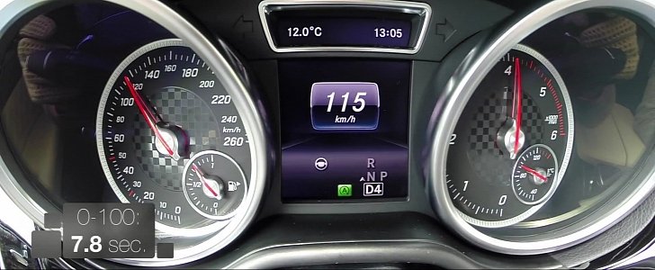 2016 Mercedes GLE 350 d Acceleration Test Reveals 9G-Tronic in Action - Video