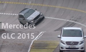 2016 Mercedes GLC Spied Testing on Banked Test Track in Stuttgart